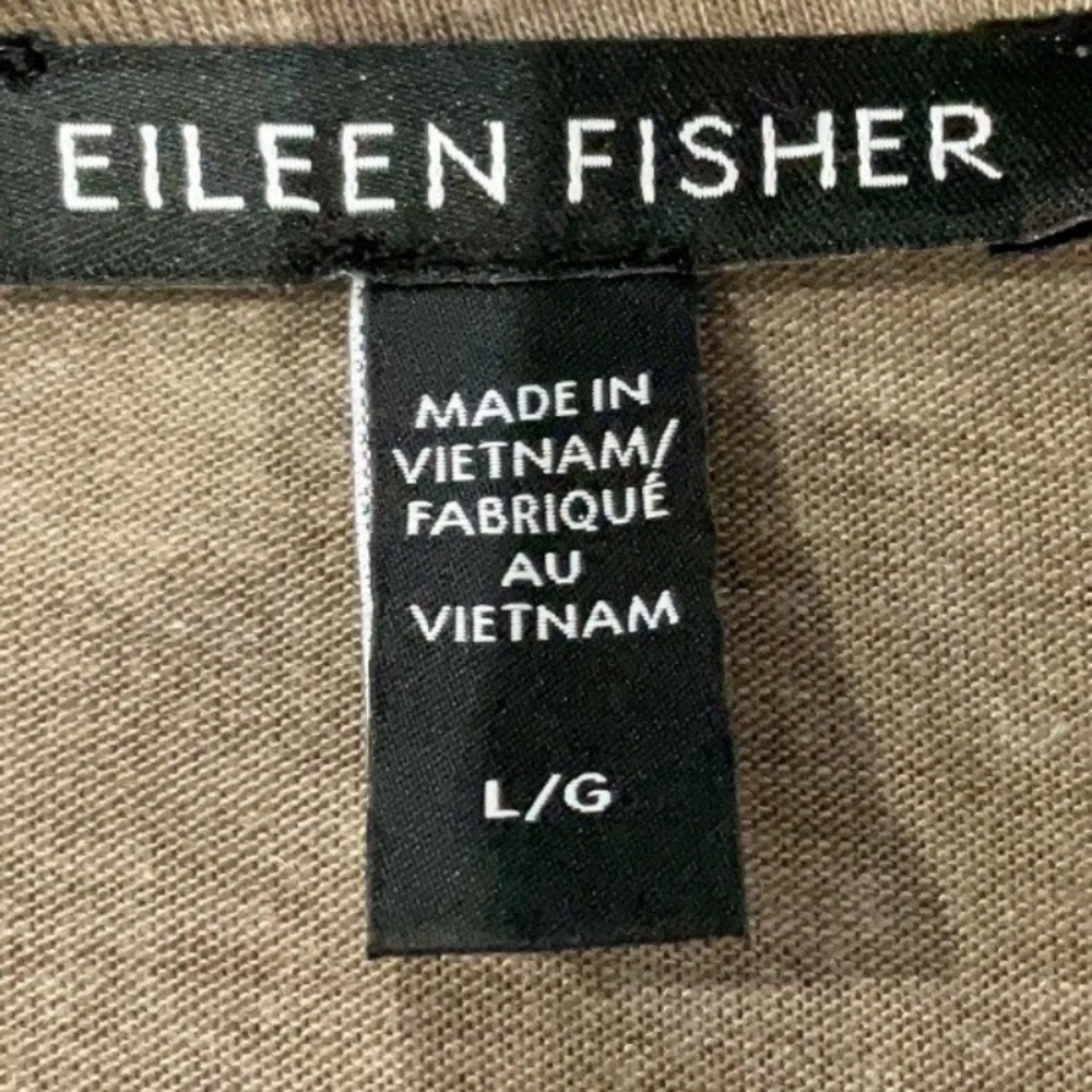 Lot of 3 perfect XL Eileen Fisher spring/summer dresses 48” B aqua grey camel - Picture 10 of 12